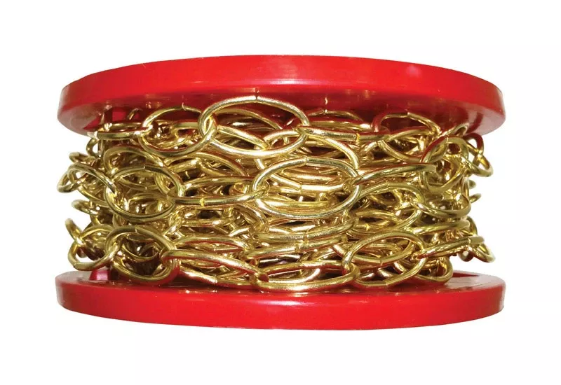 #10 60 Ft. Brass Finished Metal Craft Chain For Hanging And Decoration