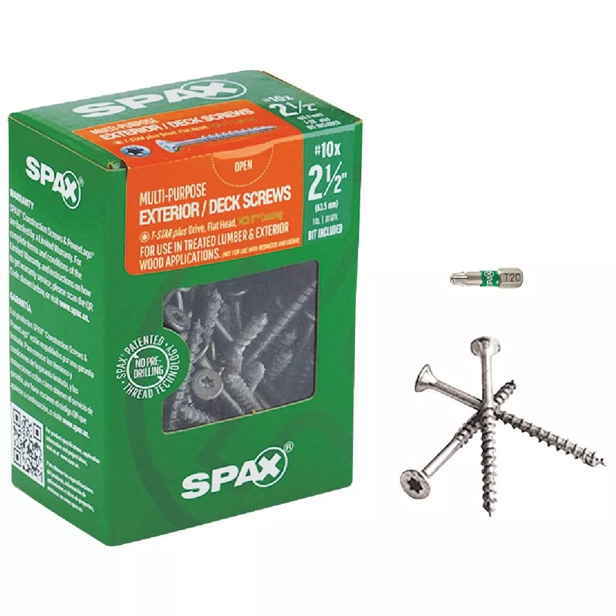 #10 X 2-1/2 In. T20 Plus Flat Head Hcr-x (exterior Rated) Deck Screw (81-count)