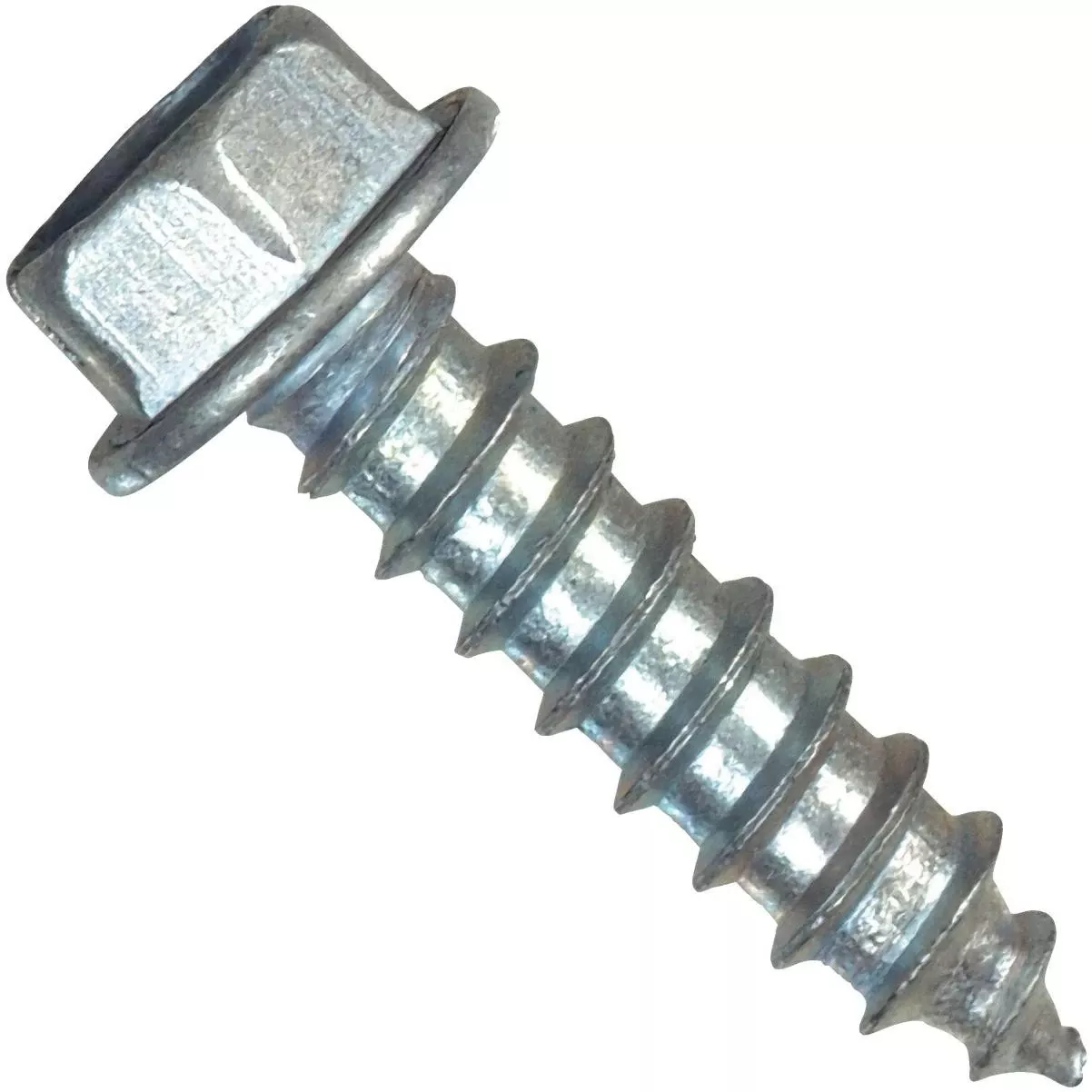 #10 X 2 In. Slotted Hex Washer Head Zinc Sheet Metal Screw (100-count)