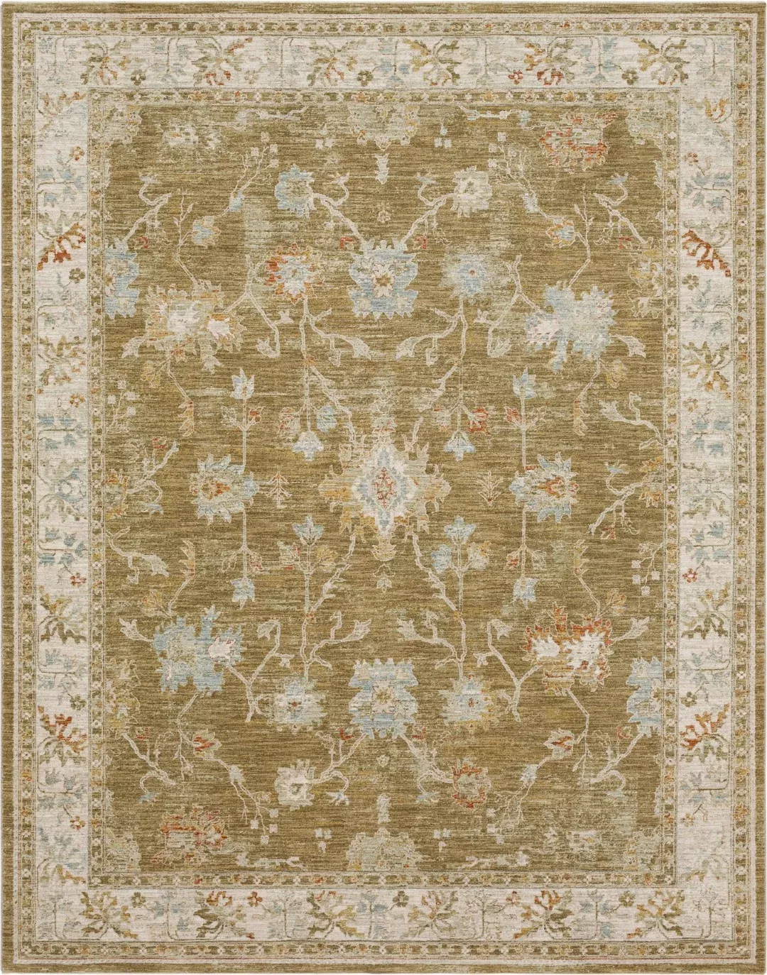 Adalia Traditional Floral Area Rug - Elegant Machine Woven Polyester for Luxurious Home Décor