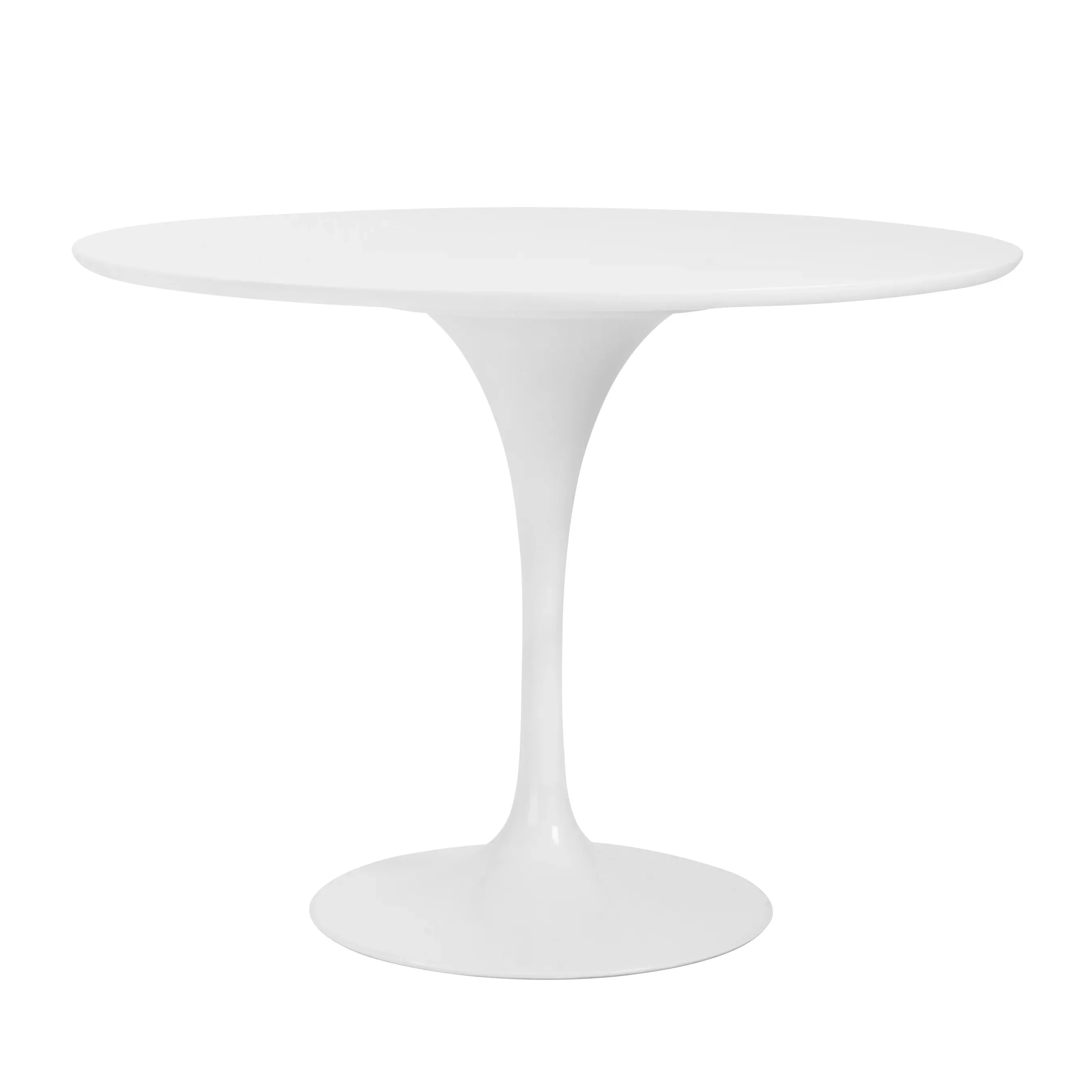 Astrid 40" Round Dining Table - Elegant Satin White Finish with Durable Tulip Base for Any Occasion