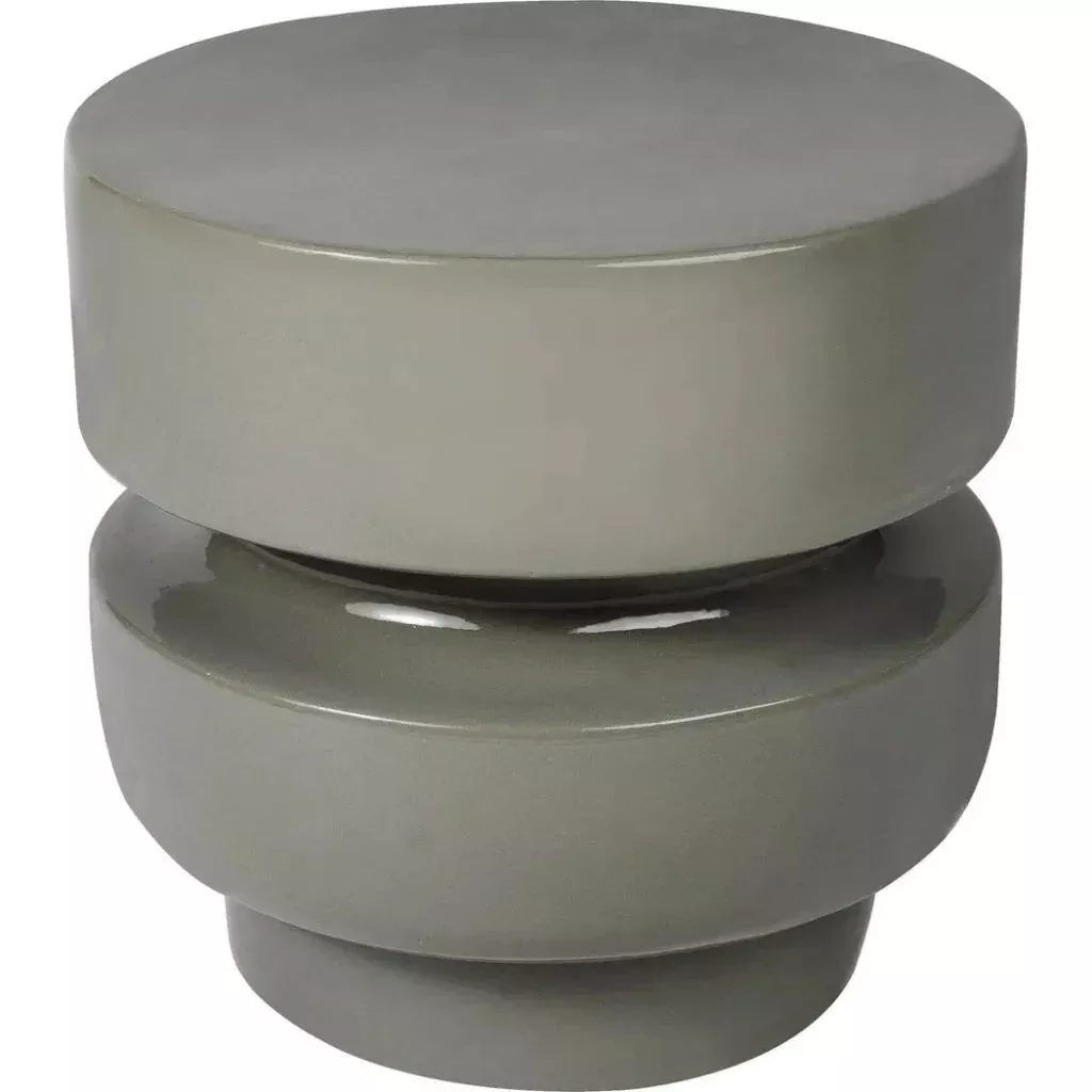 Balance 16" Accent Table Grey Outdoor End Garden Stool