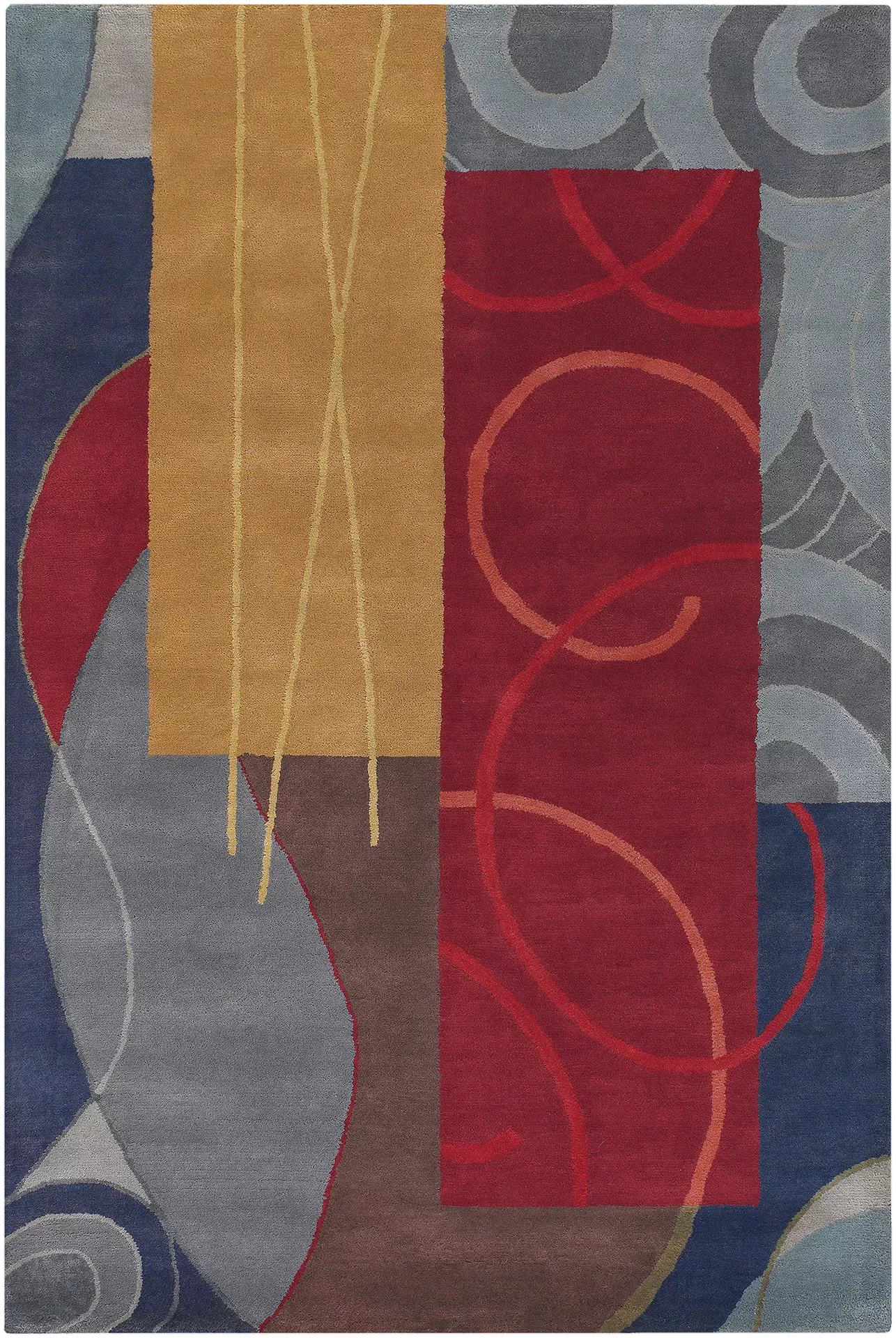 Bense Luxurious 100% Wool Hand-Tufted Contemporary Rug for Elegant Interior Décor and Comfort