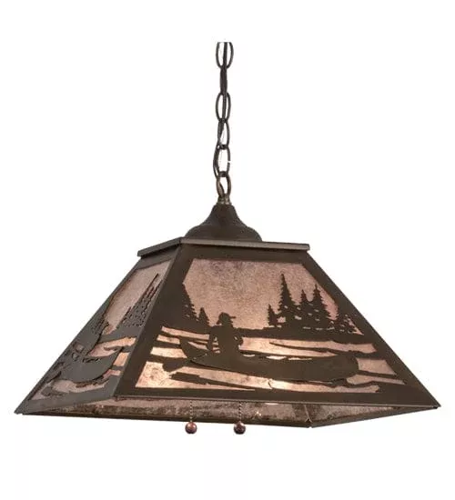 Boundary Waters 16" Square Pendant