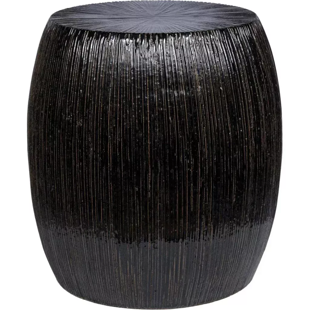 Bud Accent Table Black Outdoor End Table Garden Stool