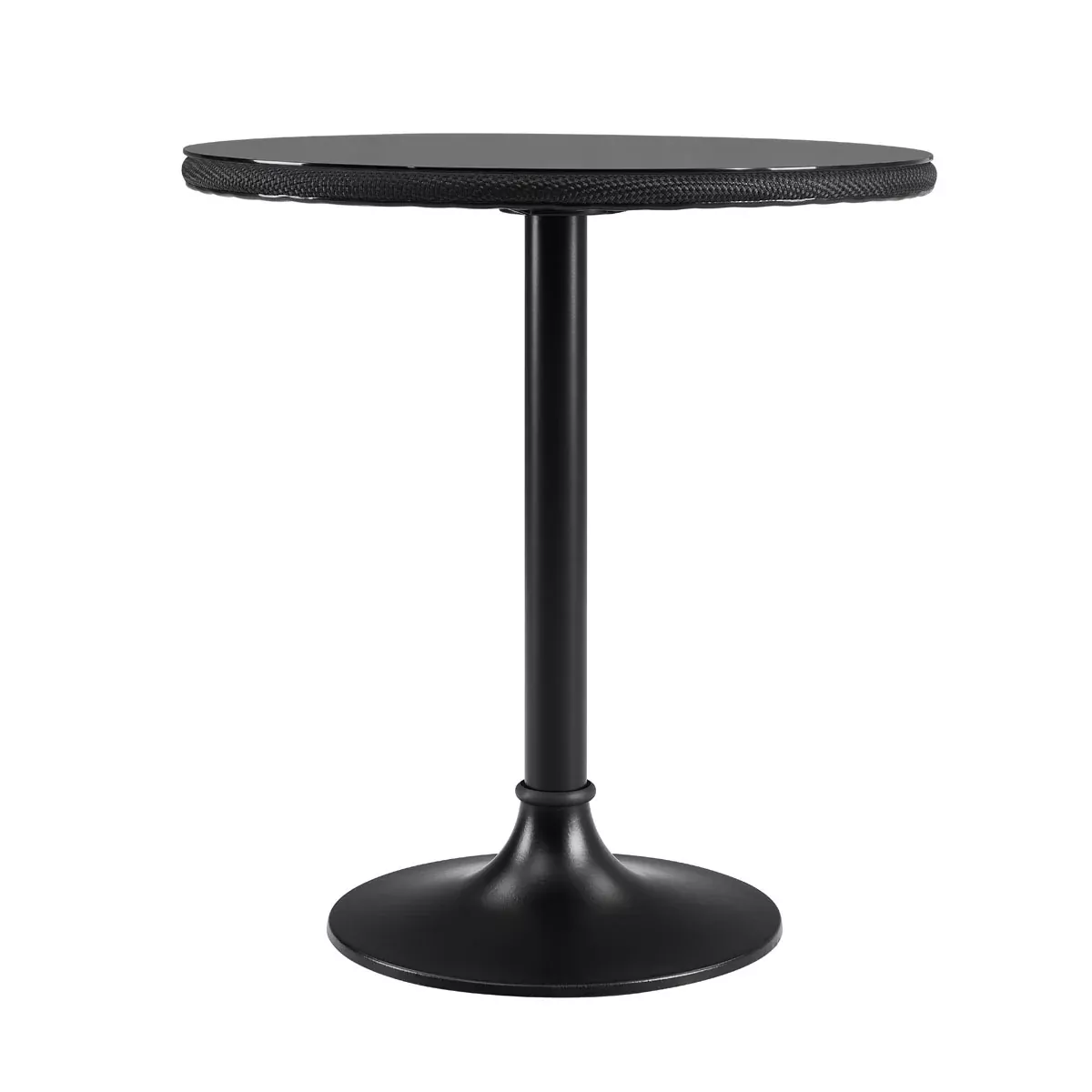 Erlend 30" Round Dining Table - Stylish Tempered Glass & Textilene Mesh for Indoor/Outdoor Use