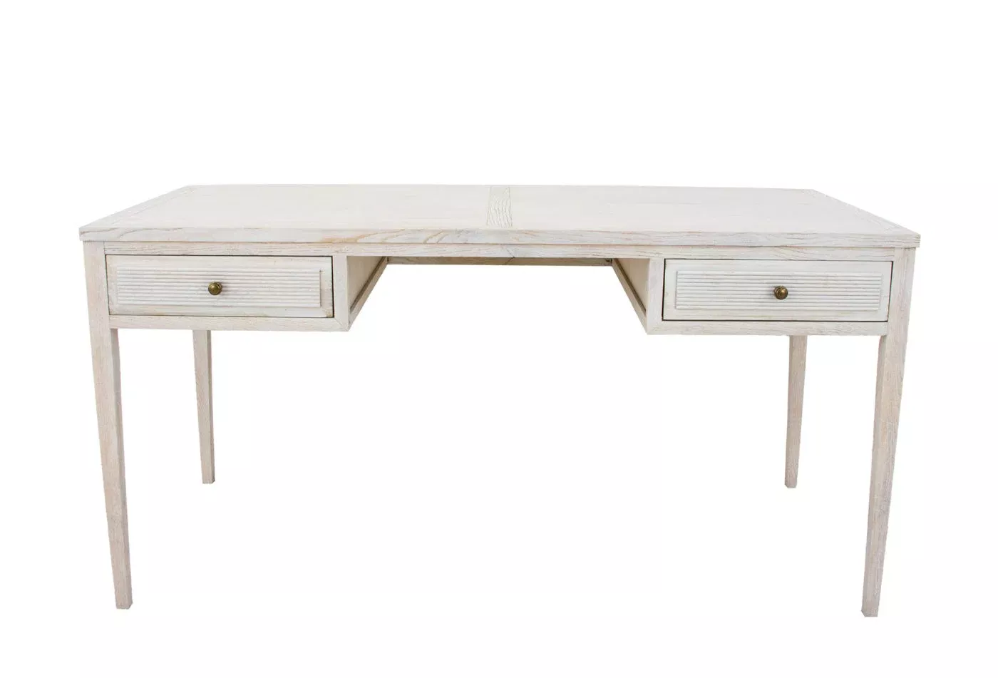 FR865 Light Oak Desk - Elegant Solid Oak Design with Textured Finish, 2 Drawers, and Timeless Style