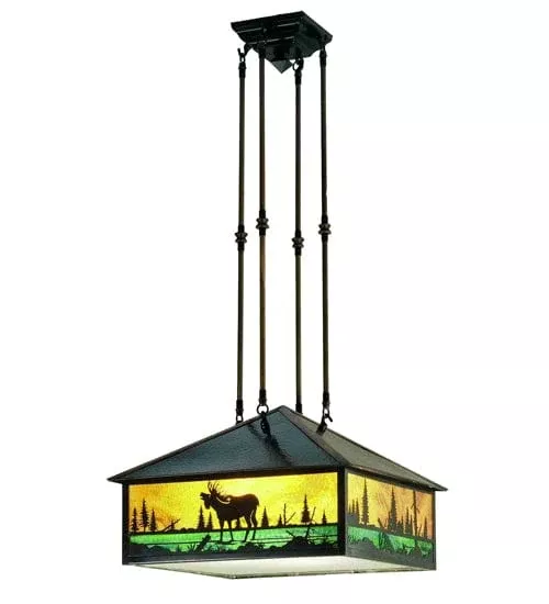 Moose Waters 17.5" Square Pendant