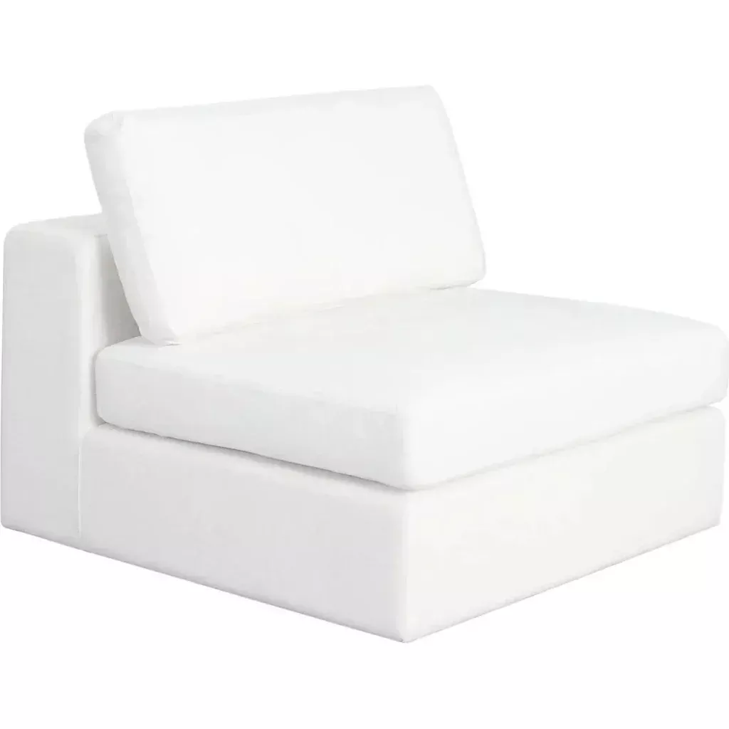 Muse Mist White Performance Armless Chair