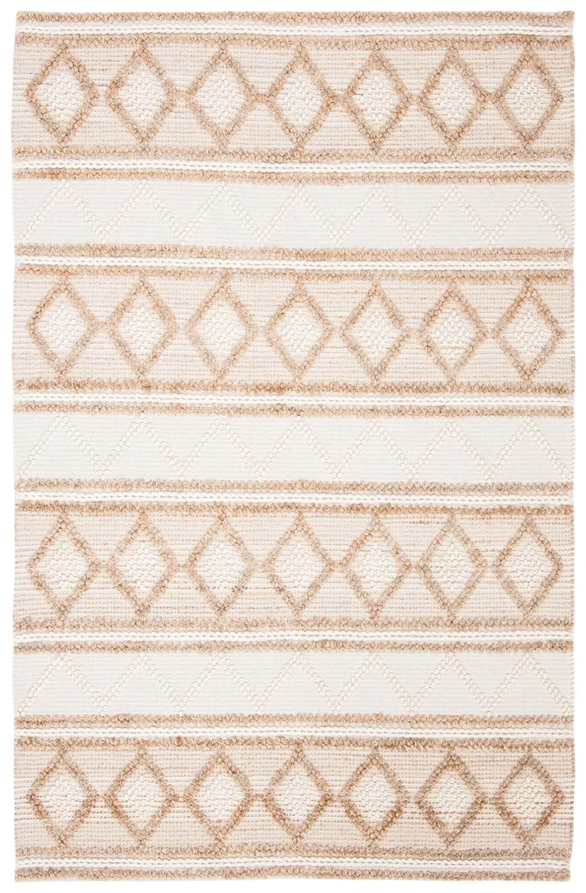 Natural Flat Weave Rug - Handcrafted Rectangle Design, Luxurious Jute and Wool Blend, Ethically Made