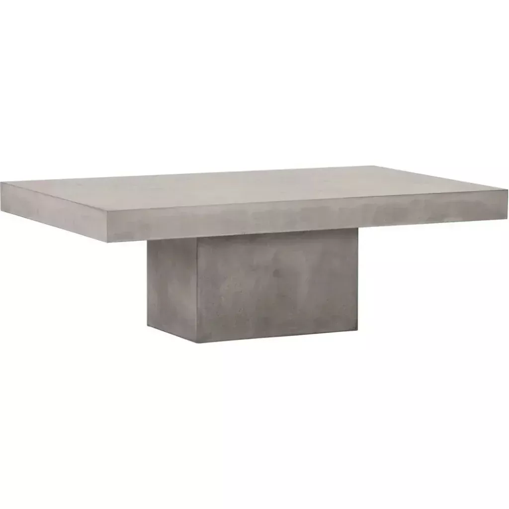 Terrace Concrete Slate Gray Outdoor Coffee Table