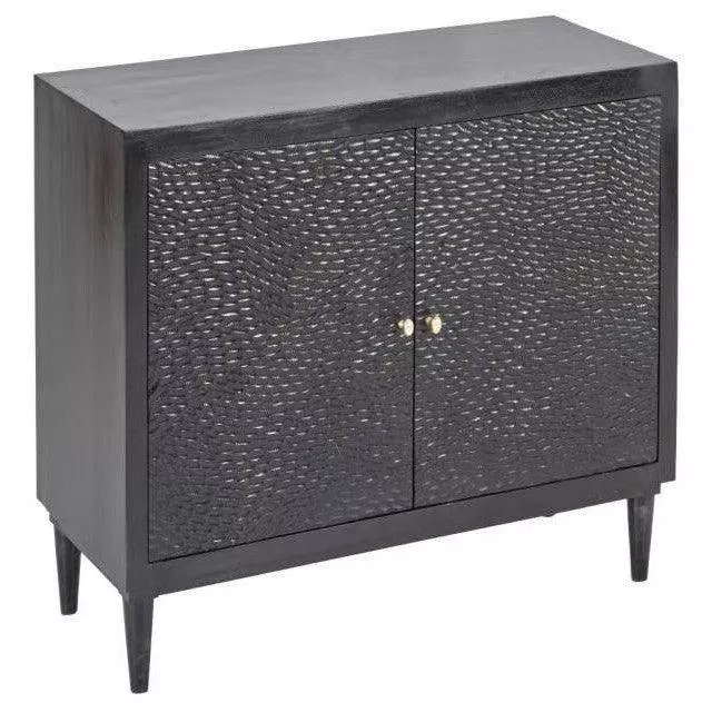 Velcyra Two Door Wood Black Cabinet