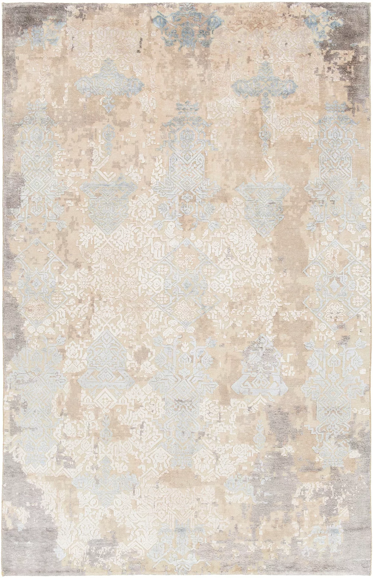 Vingel Hand-Knotted Traditional Rug – Luxurious 65% Wool & 35% Viscose for Elegant Interiors