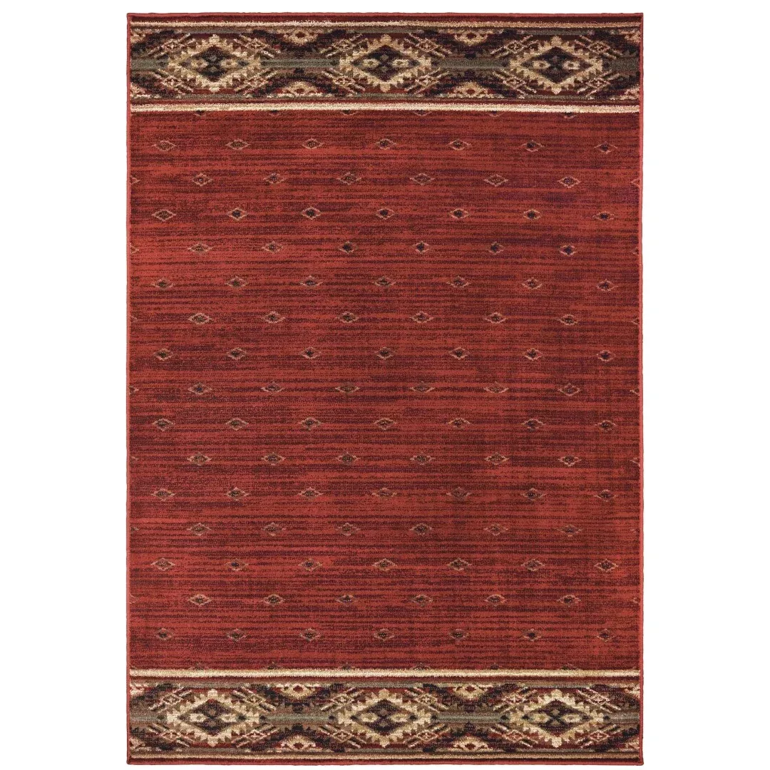 Woodlands Indoor Area Rug – Cozy Lodge Motifs with Rich Colors, Stain Resistant, Perfect for High Traffic Areas