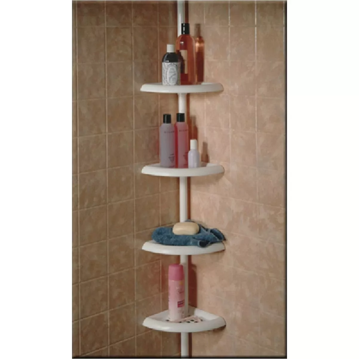 Zenna Home Plastic 12 In. X 97 In. Shower Caddy