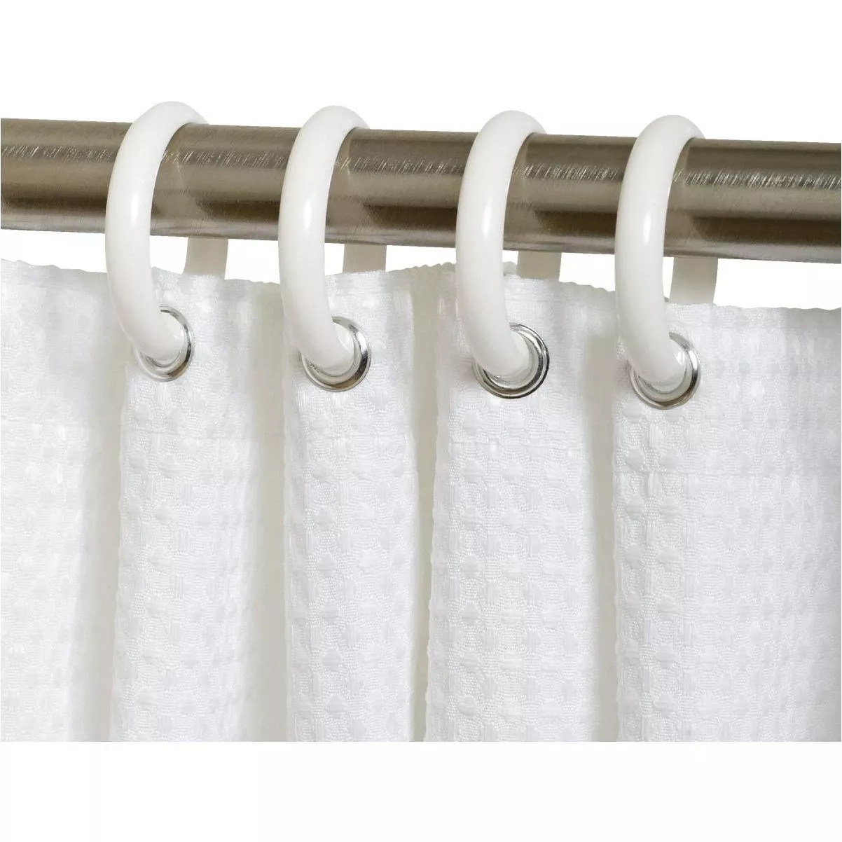 Zenna Home White Plastic Shower Curtain Ring (12 Count)