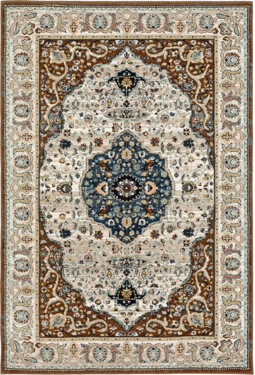 Zephyr Area Rug - Luxurious Floral Design, Stain Resistant, Soft Triexta Material for Home Décor