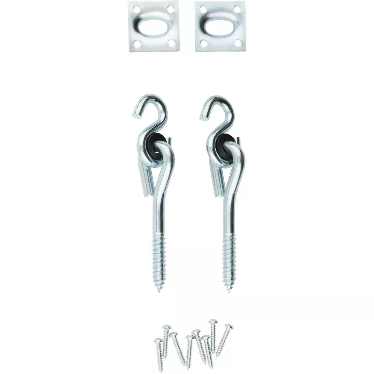 Zinc Plated With Weatherguard Steel Lag Screw Swing Hook Kit (2-pack)