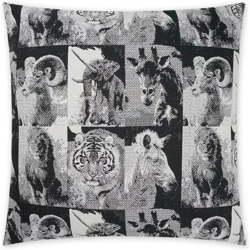 Zoology Black Throw Pillow With Insert