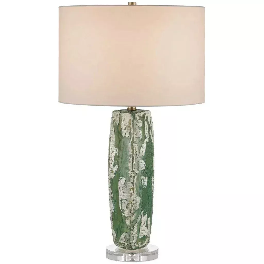 Zowan Ceramic Optic Crystal Green Table Lamp